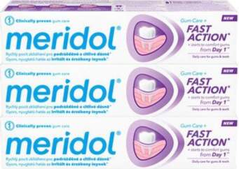 Meridol Fast Action Toothpaste Trio -