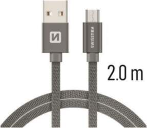 Swissten Textile Quick Charge Universāls Micro