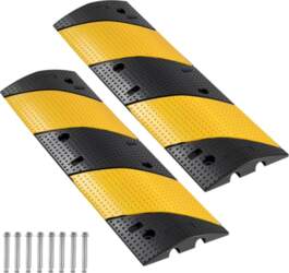 1000MM Rubber Speed Bump, 2 Pack