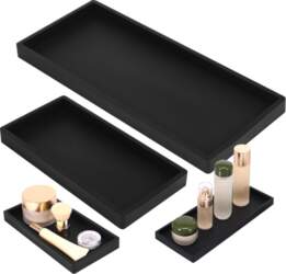 2Pcs Bathroom Vanity Tray Rectangle Countertop