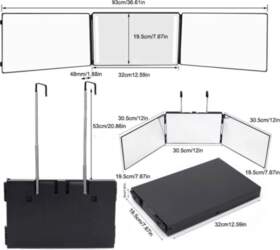 3-Way Mirror with LED Three Sides