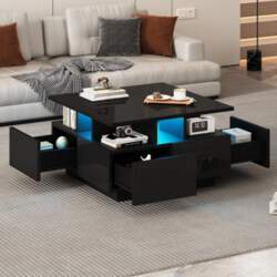 70*70*40cm Tea Table, High Gloss Coffee