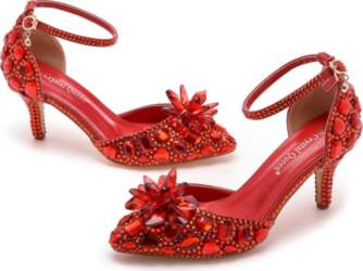 7cm Large Size Sandals Thin Heel