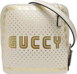 [Pre-Owned] Guccy Star Print Leather Shell