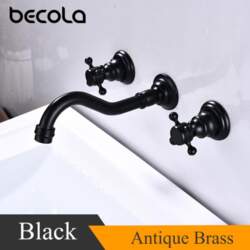 BECOLA Double Handle Three Holes Bathroom