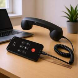 Bluetooth Phone Handset, Retro-Style Handle (Type-C