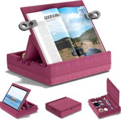 Book Stand with Storage Multi-Angle Viewing