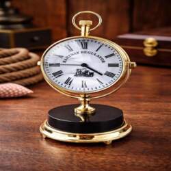 Brass Table Clock 11.43 cm