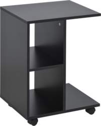 C-Shape End Table Unique Storage Unit