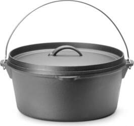 Cast iron cauldron, hunting pot, for