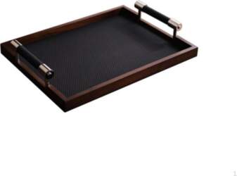 Catchall Tray Rectangular with Handles WoodFramed