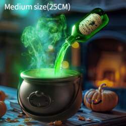 Cauldron Witch Halloween With Led Light