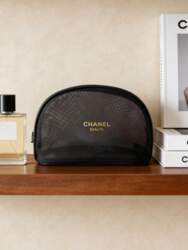 CHANEL Black Mesh  Half Moon Makeup