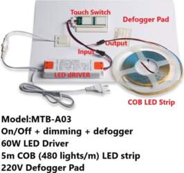 DC 12V 5A 60W LED Touch