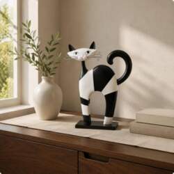 Dot Cat Figurine Desktop Decorative Display