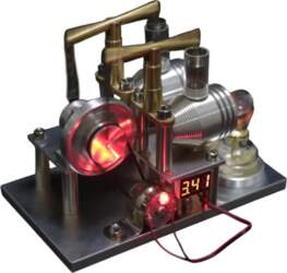 Educational Double Cylinder Stirling Engine Model