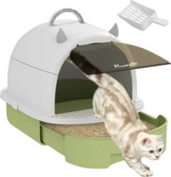 Enclosed Cat Litter Box w/ Pull-Out