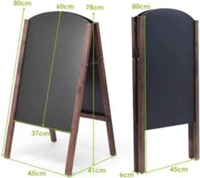 Foldable Solid Wood Double-Sided Blackboard for