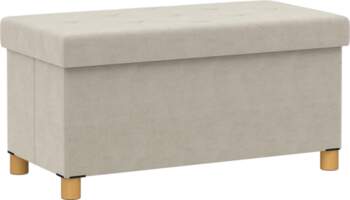 Foldable storage bench end of bed