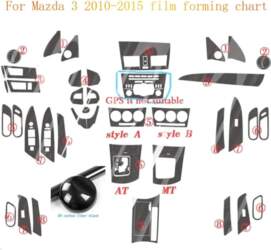 For Mazda 3 2010-2015 Interior Central