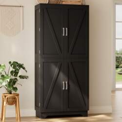 Kitchen Cabinet, Tall Storage with 4