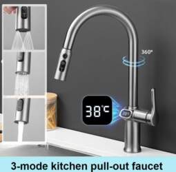 Kitchen Pull-out Faucet with Digital Display