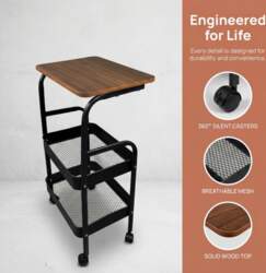 Kitchen storage trolley, kitchen equipment, three-layer