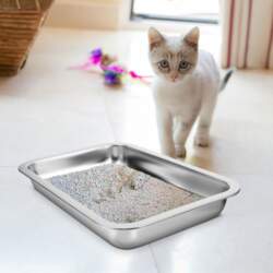Large Stainless Steel Cat Litter Box