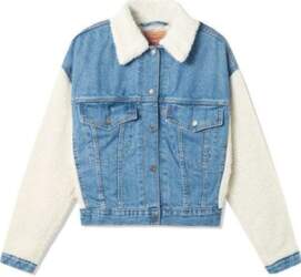 Levis Faux Shearling Panel Collar Denim