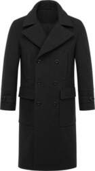 Men`s Double-Breasted Trench Coat Notched Lapel