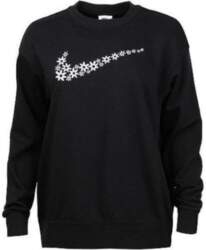 Nike Floral Logo Print Fleece-Lined Pullover