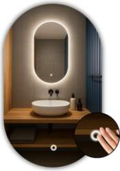 Oval Led Mirror 40x80 With Touch