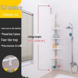Punch-Free Corner Bathroom Storage Tower: Multi-Functional