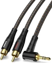RAWAUX 3.5mm to 2RCA Audio