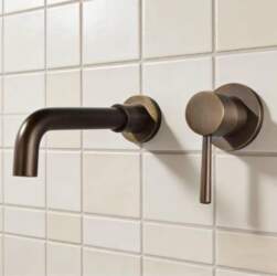 Retro Copper In-Wall Double Faucet with
