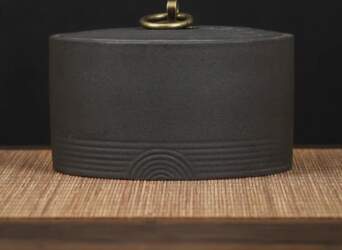 Retro Cylindrical Ceramic Storage Jar with