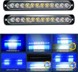 RIGIDON 2pcs 19cm Strobe Light LED