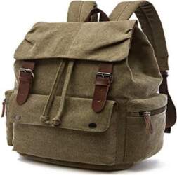 Rufun Canvas Backpack Vintage Laptop Backpack
