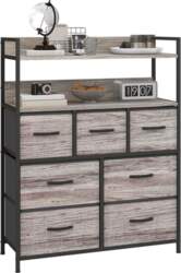 Rustic Chest of Seven Fabric Drawers