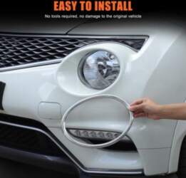 Silver Front Fog Light Trim Cover