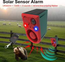 Solar Motion Sensor Alarm with Remote