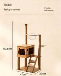 Space Capsule Cat Tree: Scratch-Resistant Jump