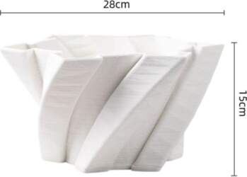 Three-dimensional White Pleated Flower Pot Flower