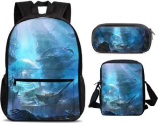 Underwater World  Backpack Pen Bag Shoulder