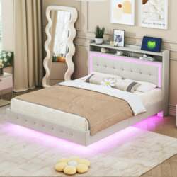 Upholstered Bed 140*200, with USB Socket