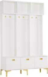 Wardrobe Set with Bench, Multifunctional Storage