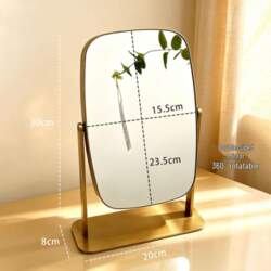 360° Rotating Double-Sided Foldable Vanity Mirror
