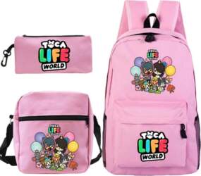 3pcs Set Toca Life World Backpack