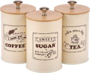 3Pcs Tea Storage Jar Set Multipurpose