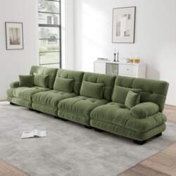 4-Seater Modular Corner Sofa with Deep